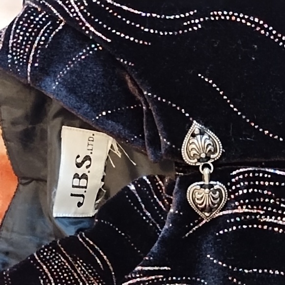 Vintage Velvet Nehru Collar Metallic Jacket - Picture 5 of 11